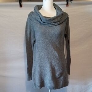 Mossimo Supply Co. Women's Gray Cotton Cowl Neck Long Sleeve Pullover Sweater